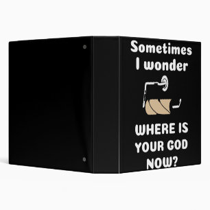 Corona Toilet Paper - Where Is Your God 3 Ring Binder
