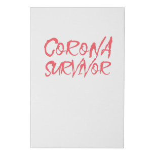 Corona Virus Awareness Design Faux Canvas Print