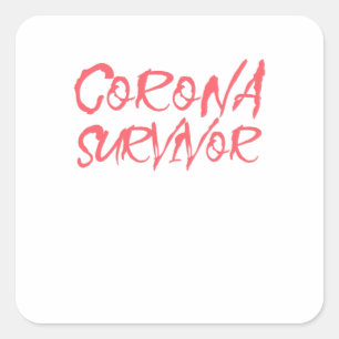 Corona Virus Awareness Design Square Sticker