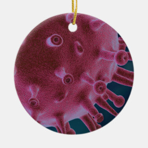Corona Virus Microbiology Ceramic Ornament