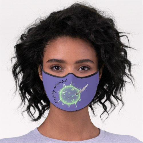 Corona Virus Pandemic Typography Purple Stylish Premium Face Mask