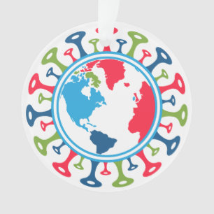 Corona Virus Pandemic World Ornament