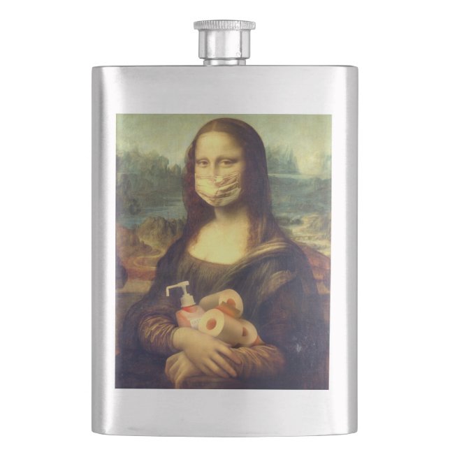 Corona Virus Portrait Flask (Front)