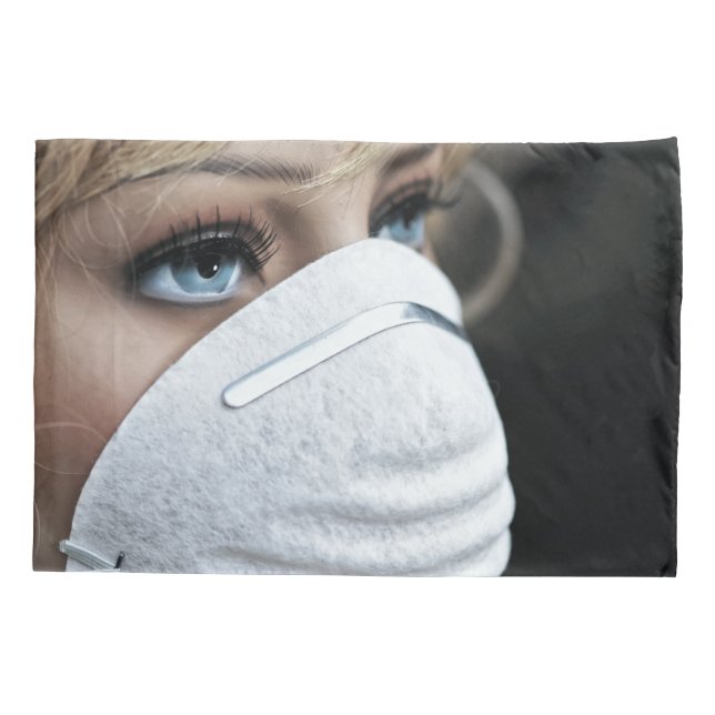 Corona Virus Protective Mask Pillow Case (Back)