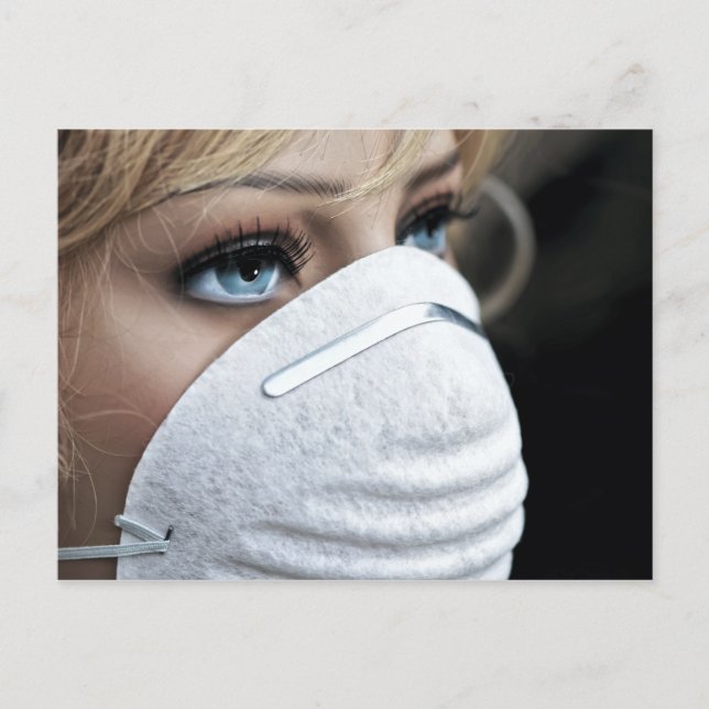 Corona Virus Protective Mask Postcard (Front)