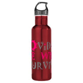 Corona We will Survive COVID-19 The World Pandemic Stainless Steel Water Bottle