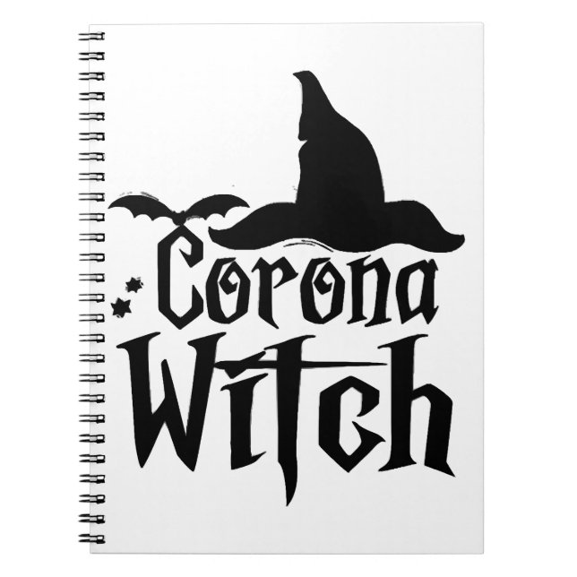 Corona Witch Halloween , Funny Halloween , Notebook (Front)