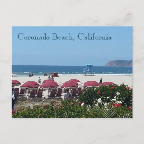 Coronado Beach at Hotel Del Coronado Postcard