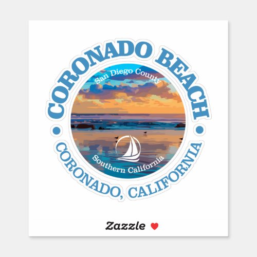 Coronado Beach C Sticker