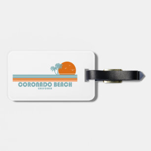 Coronado Beach California Sun Palm Trees Luggage Tag