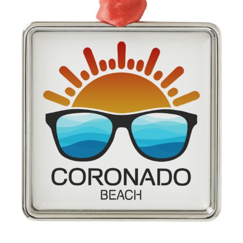 Coronado Beach California Sunglasses Metal Ornament