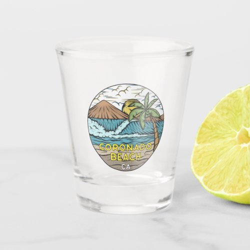 Coronado Beach California Vintage Shot Glass