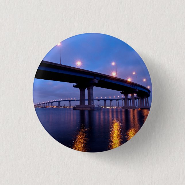 Coronado Bridge at Dusk Button (Front)