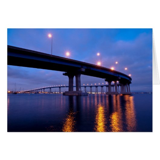 Coronado Bridge at Dusk Cards (Front Horizontal)