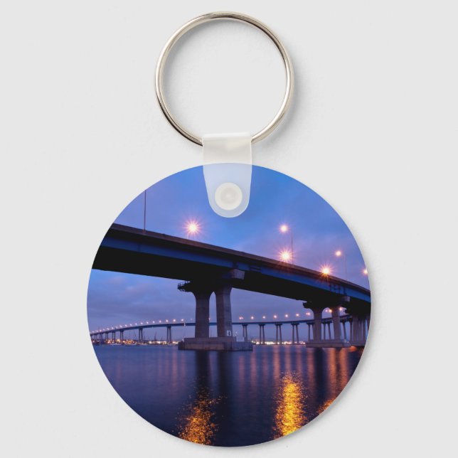 Coronado Bridge at Dusk Keychain (Front)