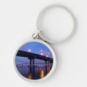 Coronado Bridge at Dusk Keychain