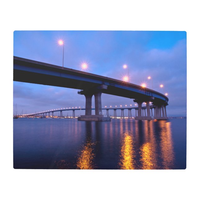Coronado Bridge at Dusk Metal Print (Front)