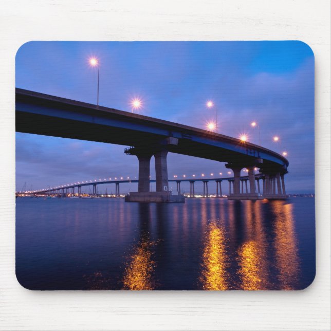 Coronado Bridge at Dusk Mouse Pad (Front)