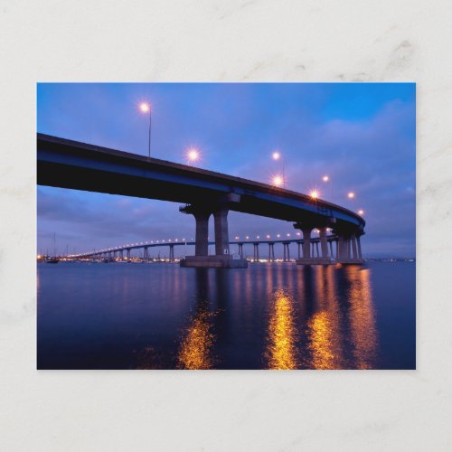 Coronado Bridge at Dusk Postcard