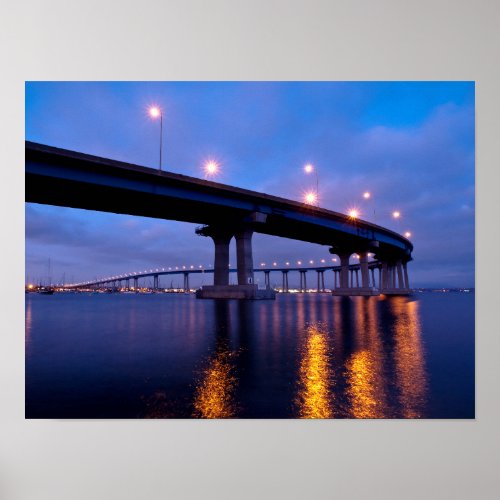 Coronado Bridge at Dusk Poster