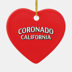 Coronado California Ceramic Ornament