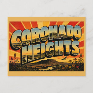 Coronado Heights Kansas Sandstone Butte Prairie Postcard