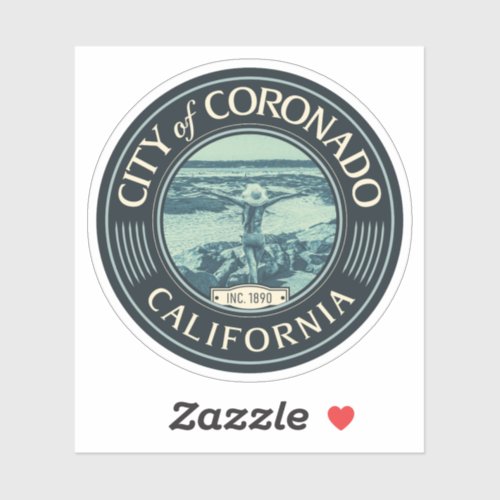 CORONADO SAN DIEGO CALIFORNIA _ CENTRAL BEACH STICKER