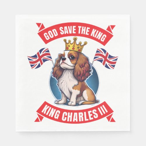 Coronation Cavalier King Charles Napkins