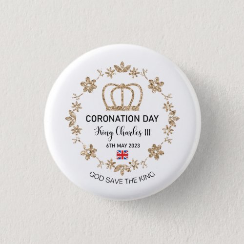 Coronation day 2023 King Charles III Personalized  Button