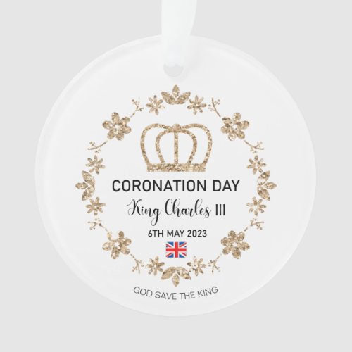 Coronation day 2023 King Charles III Personalized  Ornament