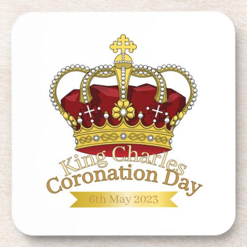 Coronation Day Crown Beverage Coaster