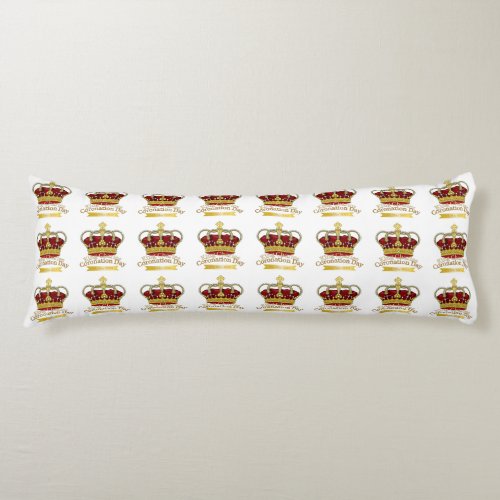 Coronation Day Crown Body Pillow