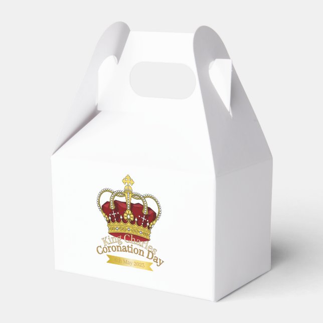 Coronation Day Crown Favor Boxes (Front Side)