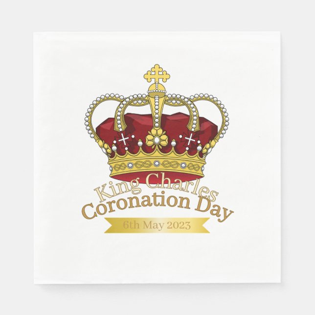 Coronation Day Crown Napkins (Front)