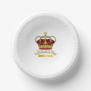 Coronation Day Crown Paper Bowls