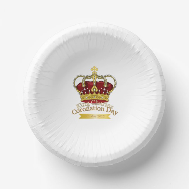 Coronation Day Crown Paper Bowls (Front)