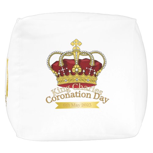 Coronation Day Crown Pouf