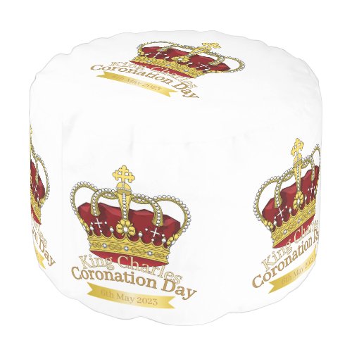 Coronation Day Crown Pouf