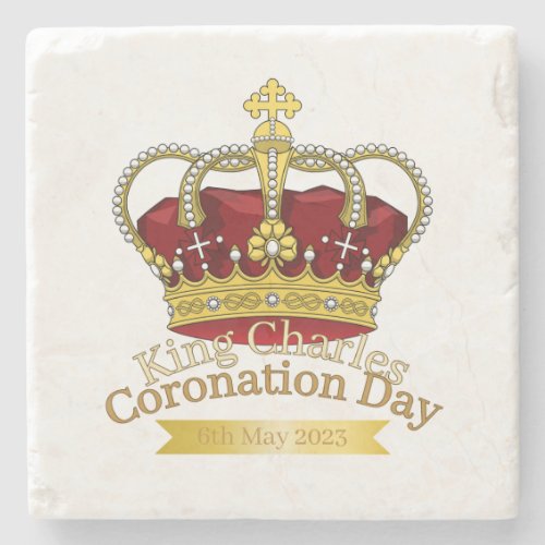 Coronation Day Crown Stone Coaster