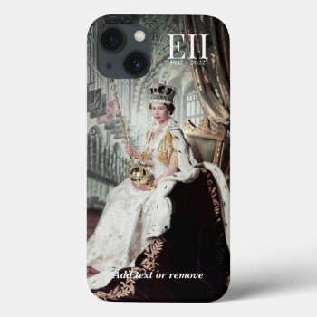 Coronation Day Photo Of H.m. Queen Elizabeth Ii  Iphone 13 Case by RWdesigning at Zazzle
