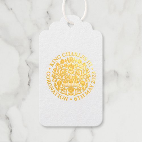 Coronation Emblem King Charles III Foil Gift Tags