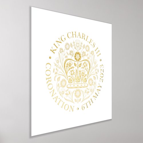 Coronation Emblem of King Charles III Foil Prints