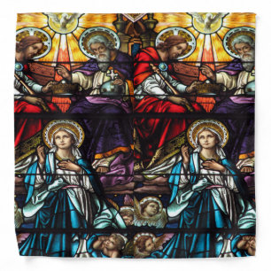 Coronation of Blessed Virgin Mary Stained Glass Bandana