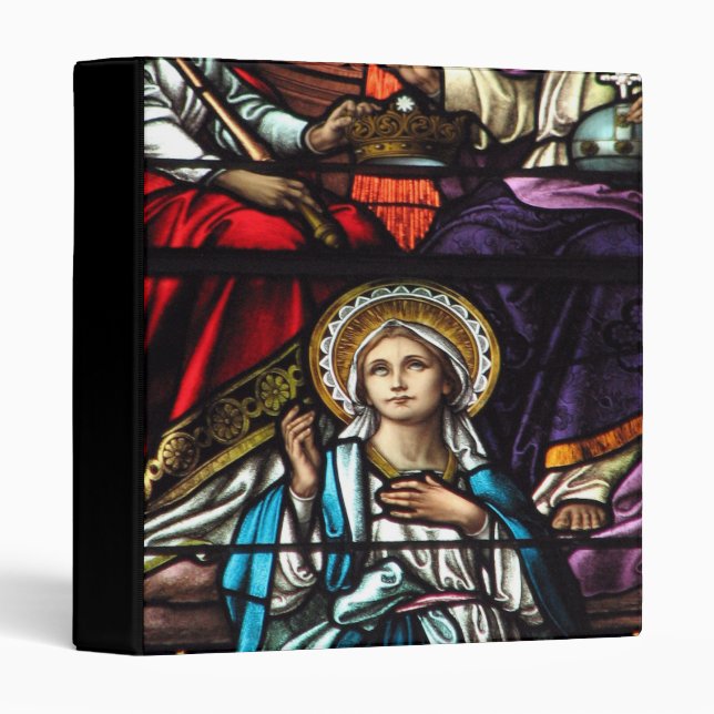 Coronation of Blessed Virgin Mary Stained Glass Binder (Front/Spine)