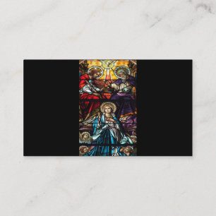 Coronation of Blessed Virgin Mary Stained Glass Business Card