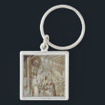 Coronation of Charlemagne Keychain<br><div class="desc">Coronation of Charlemagne | by Joseph Paul Blanc | Art Location: Musee de la Chartreuse, Douai, France | French Artist | Image Collection Number: XIR222772</div>