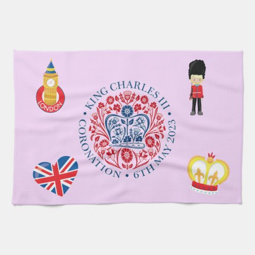 Coronation of King Charles III Celebration  Kitchen Towel