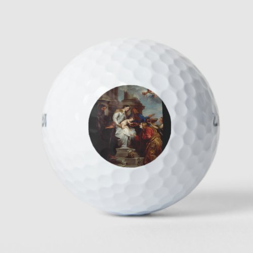 Coronation of Saint Rosalia by Anthony van Dyck Golf Balls