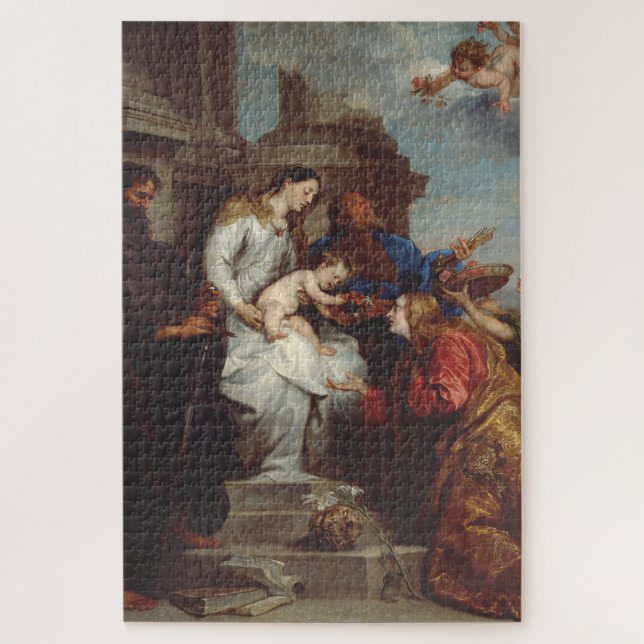 Coronation of Saint Rosalia by Anthony van Dyck Jigsaw Puzzle (Vertical)