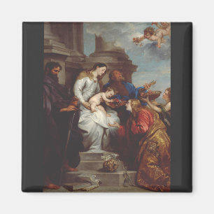 Coronation of Saint Rosalia by Anthony van Dyck Magnet